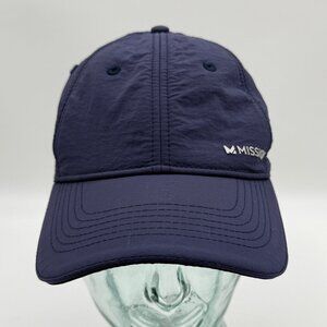 Mission Hat Cap StrapBack Navy Blue Cooling Performance Athletic Golf Running OS